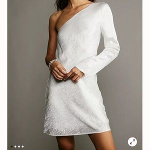 Free People Silk Running Water one-shoulder dress in Ivory- NWT